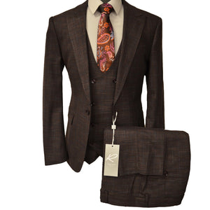 GR CLOTHING GRP DBA ROSSI U SM 1787 BROWN / 38 REG MAX VESTED SUIT