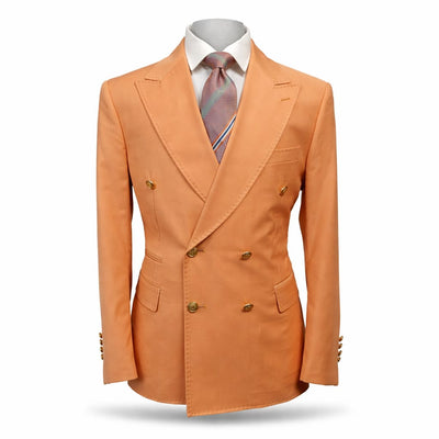 GR CLOTHING GRP DBA ROSSI U SM Rossiman Gold Button Double-Breasted Suit