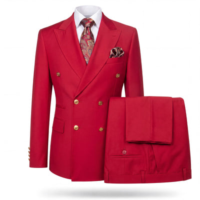 GR CLOTHING GRP DBA ROSSI U SM RM1191 / 34 REG Rossiman MILANO Gold Button Double-Breasted Suit