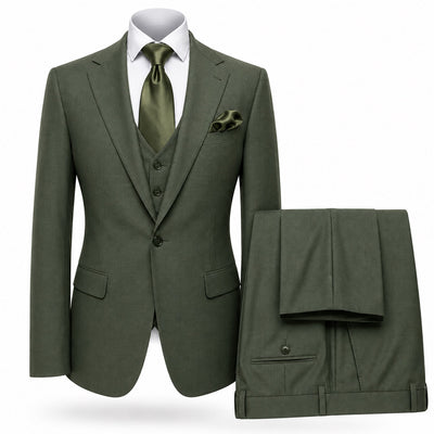 GR CLOTHING GRP DBA ROSSI U SM Hunter Green / 34 REG Rossiman Tom Vested Suit