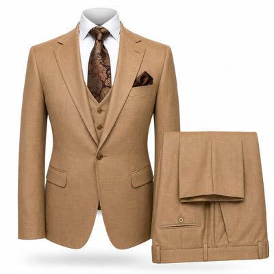 GR CLOTHING GRP DBA ROSSI U SM Cognac / 34 REG Rossiman Tom Vested Suit