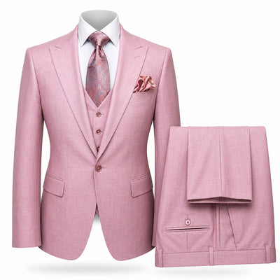 GR CLOTHING GRP DBA ROSSI U SM Pink / 34 REG Rossiman Tom Vested Suit