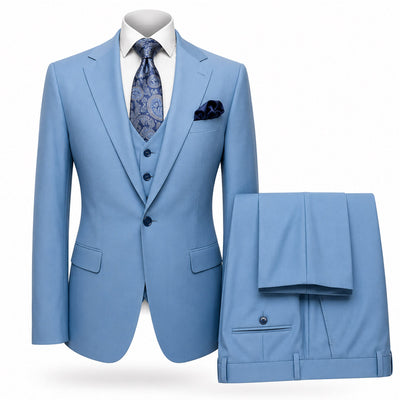 GR CLOTHING GRP DBA ROSSI U SM Blue 1771 / 34 REG Rossiman TOM Vested Suit