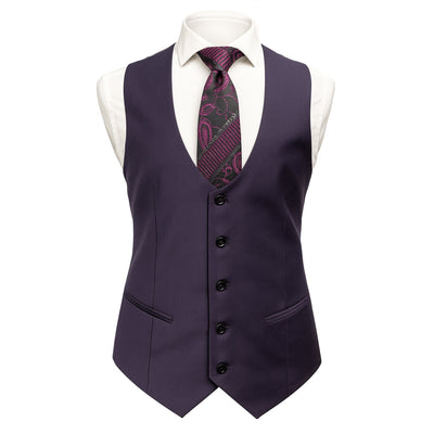 GR CLOTHING GRP DBA ROSSI U SM Tom 3Pcs Suit by Rossiman-solid