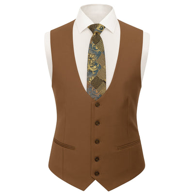 GR CLOTHING GRP DBA ROSSI U SM Tom 3Pcs Suit by Rossiman-solid