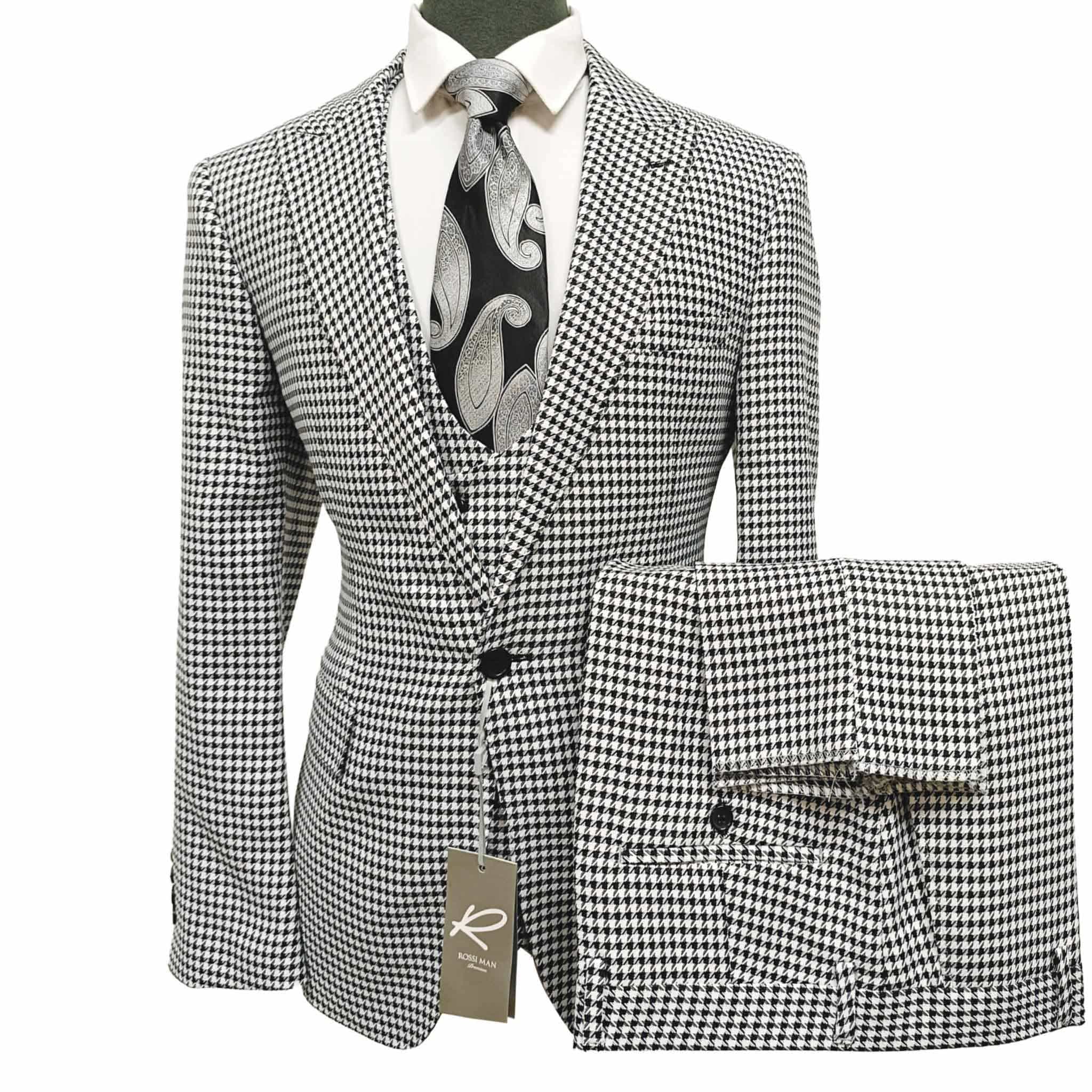 スーツ 24ss maatee&sons 2 RAYON GLENCHECK SUIT Max Suit By Rossiman /Three-Piece Suit – MilanoMensWear