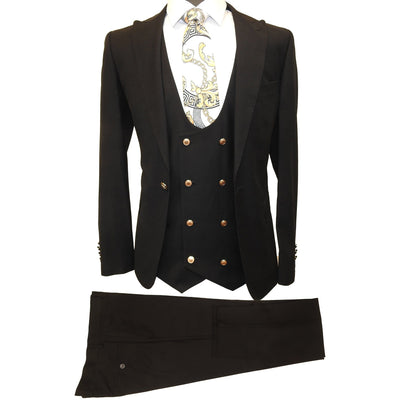 GR CLOTHING GRP DBA ROSSI U SS RM1101 / 34 REG MAX VESTED SUIT by Rossi Man