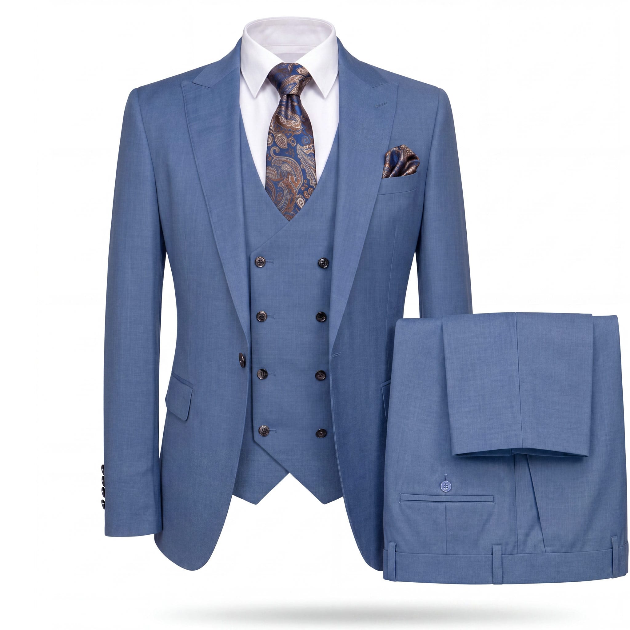 GR CLOTHING GRP DBA ROSSI U SS RM1387 / 34 REG Rossiman MAX Vested Suit