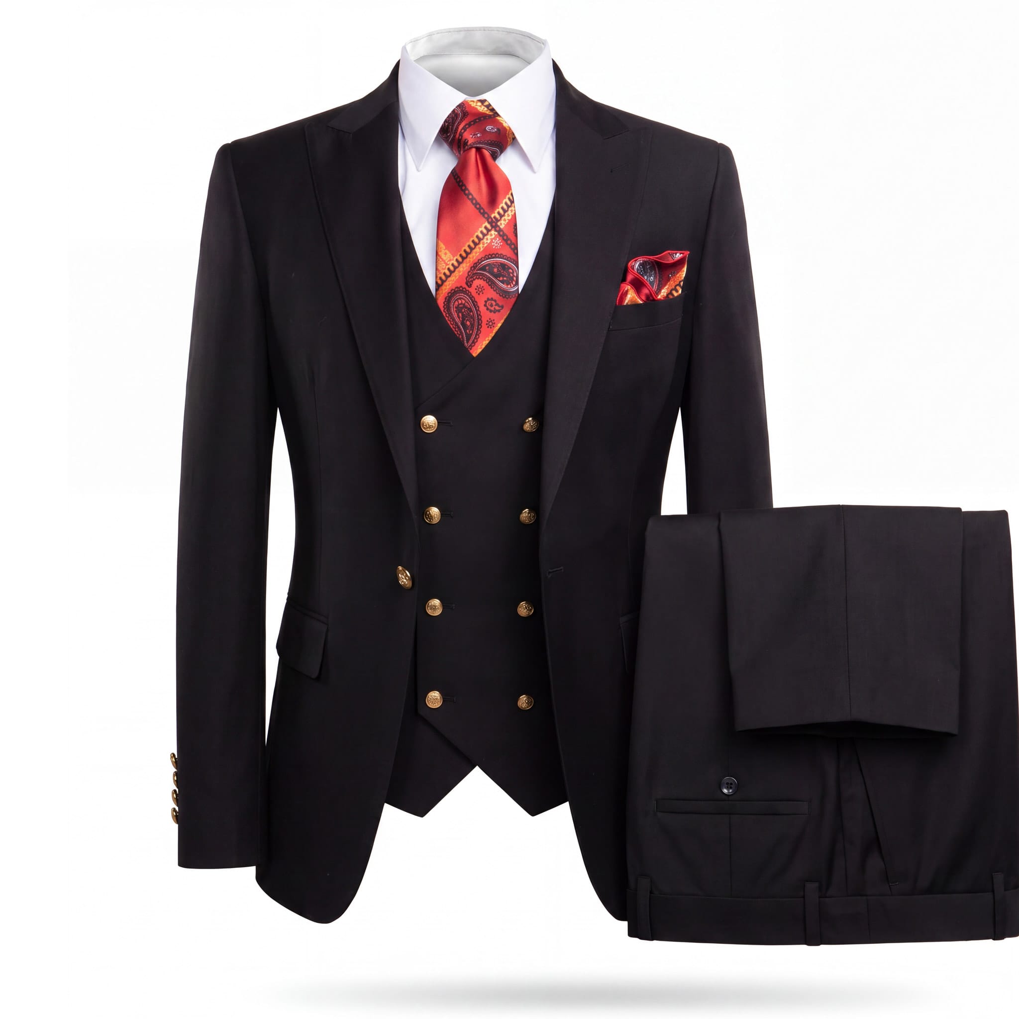GR CLOTHING GRP DBA ROSSI U SS RM1101 / 34 REG Rossiman MAX Vested Suit