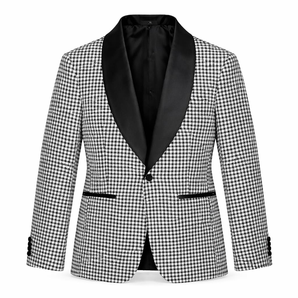 GR CLOTHING GRP DBA ROSSI XTUS Rossiman Premium Pinstripe Tuxedo 3 Piece Suit/Smoking R