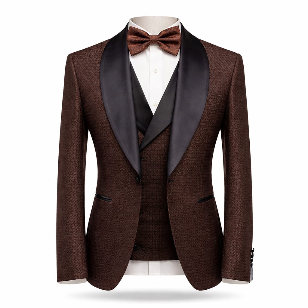 GR CLOTHING GRP DBA ROSSI XTUS Rossiman Premium Pinstripe Tuxedo 3 Piece Suit/Smoking R