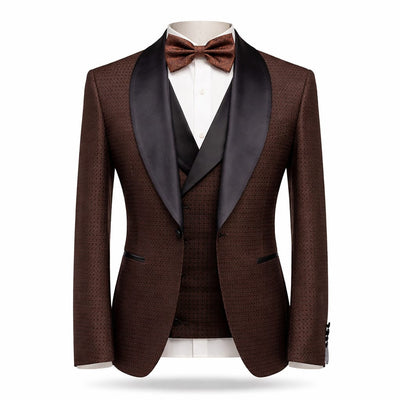 GR CLOTHING GRP DBA ROSSI XTUS Rossiman Premium Pinstripe Tuxedo 3 Piece Suit/Smoking R