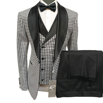 GR CLOTHING GRP DBA ROSSI XTUS RM1948 / SM Rossiman Premium Pinstripe Tuxedo 3 Piece Suit/Smoking R