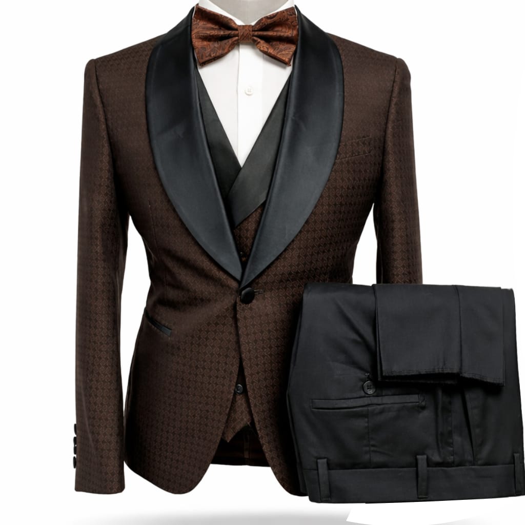 GR CLOTHING GRP DBA ROSSI XTUS RM1951 / SM Rossiman Premium Pinstripe Tuxedo 3 Piece Suit/Smoking R
