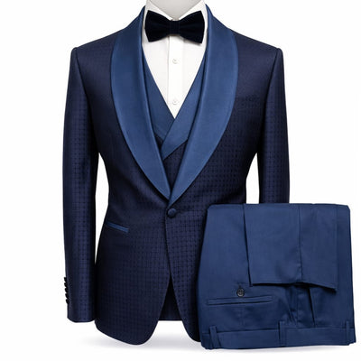 GR CLOTHING GRP DBA ROSSI XTUS RM1952 / SM Rossiman Premium Pinstripe Tuxedo 3 Piece Suit/Smoking R