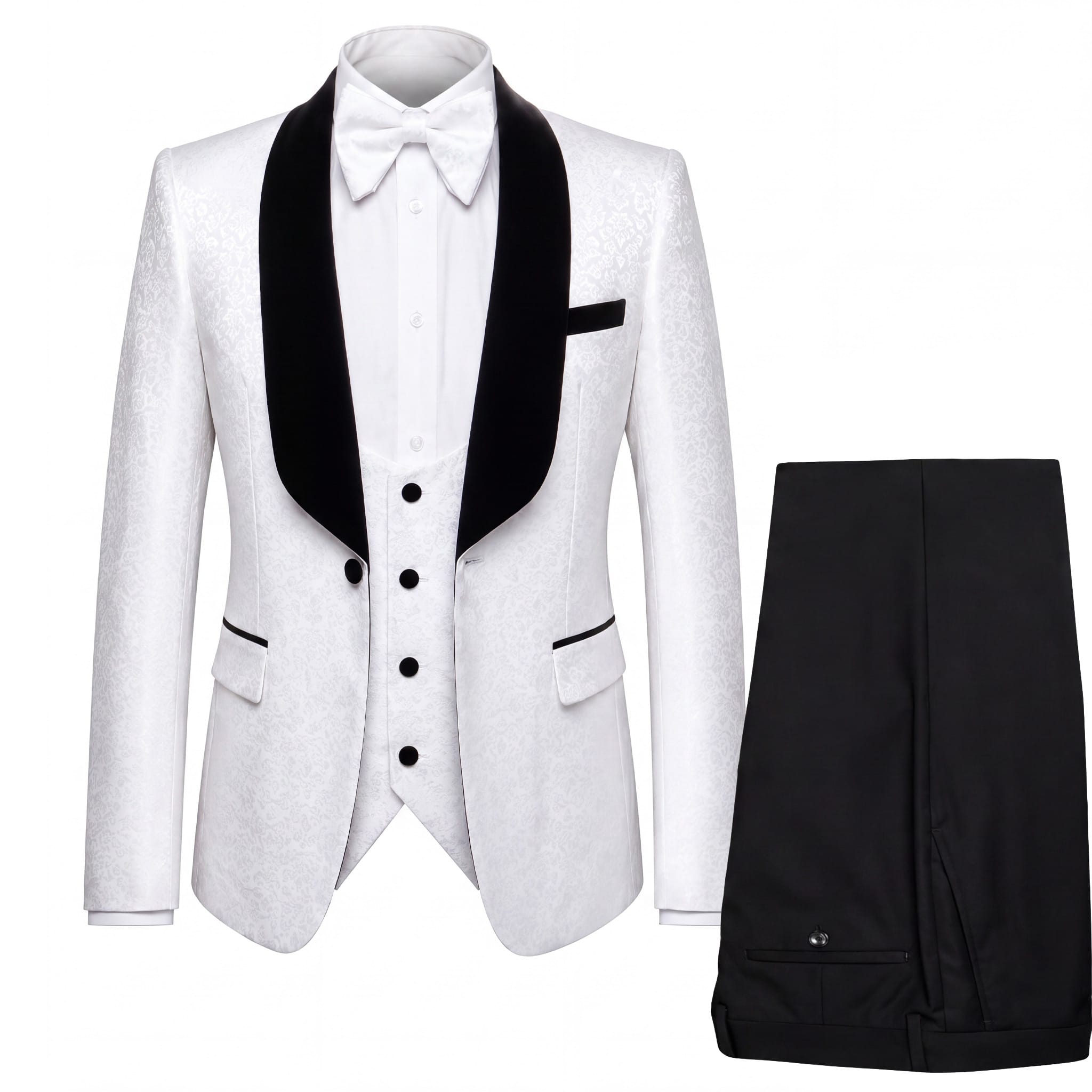 GR CLOTHING GRP DBA ROSSI XTUS RM1444 / XS Rossiman SMOKIING S Tuxedo Vested Suit