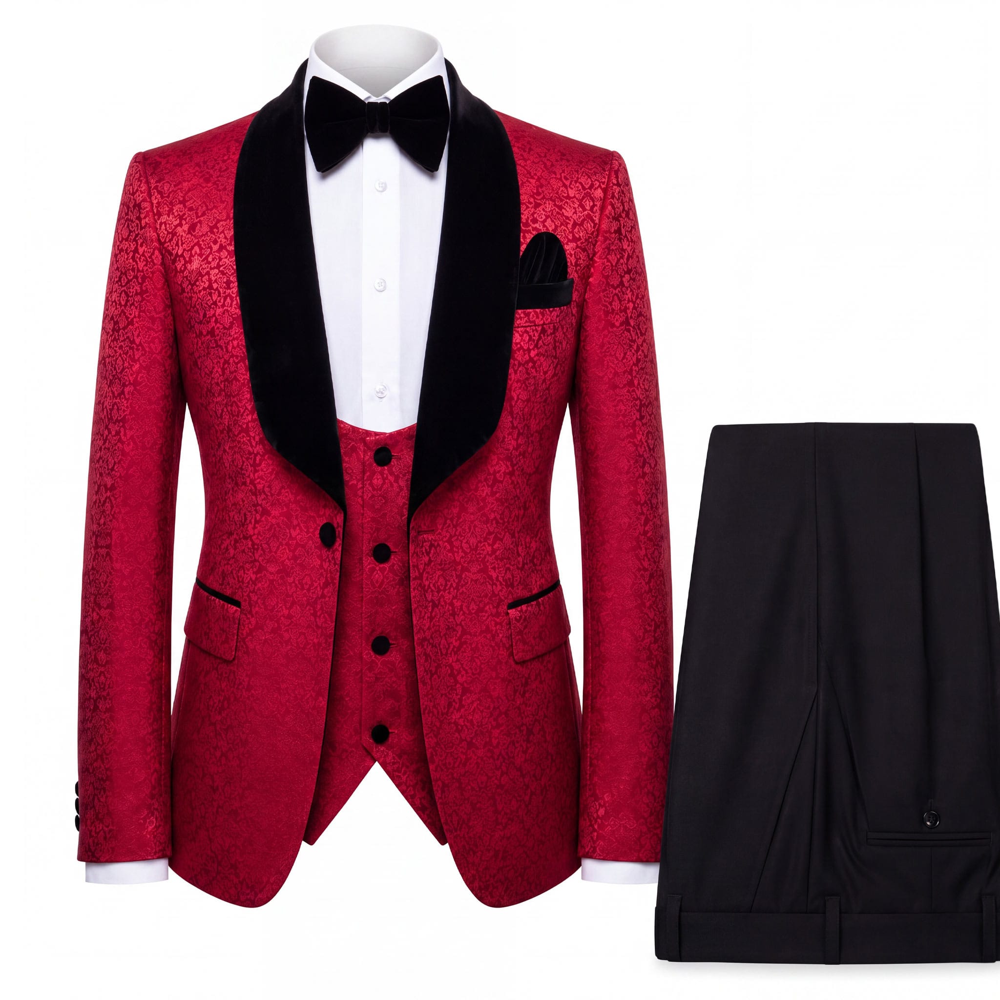 GR CLOTHING GRP DBA ROSSI XTUS RM1448 / XS Rossiman SMOKIING S Tuxedo Vested Suit