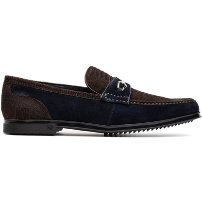 Hugo Ostrich Brown / Navy