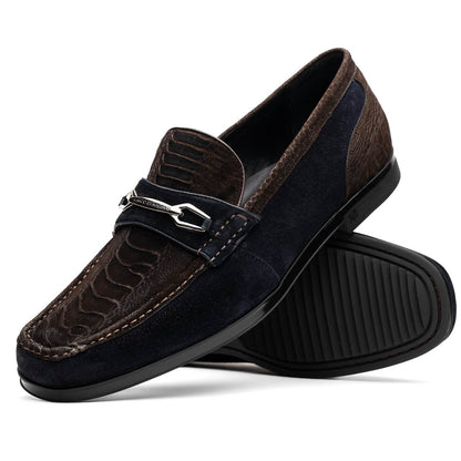 Hugo Ostrich Brown / Navy