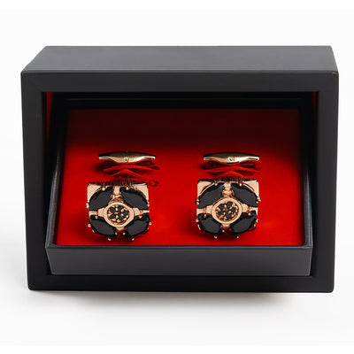 Imani uomo AC Gold Black & Gold Cufflinks