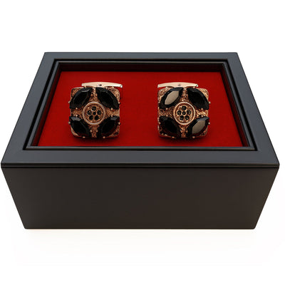 Imani uomo AC Gold Black & Gold Cufflinks