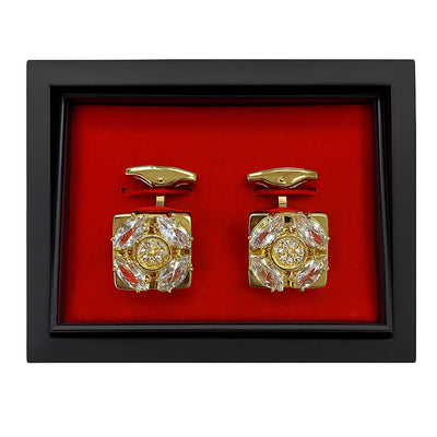 Imani uomo AC Golden-Crystal Gold & Crystal Radiance Cufflinks