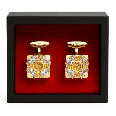 Imani uomo AC Golden-Crystal Gold & Crystal Radiance Cufflinks
