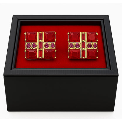 Imani uomo AC Golden-Red Luxury Red & Gold Gift Box Cufflinks