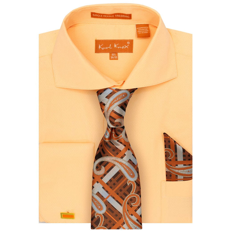 KARL KNOX, INC S CT PCH 4/5 / 15.5 KARLKNOX SHIRT, TIE, HANKY &CUFFLINKS/Sx4527