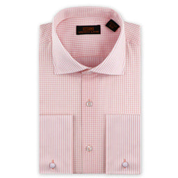 LND NECKWEAR INC. S C S.LAV4/5 / 15.5 Steven Land Checks & Stripe’s French Cuff &  Spread collar Dress Shirt/Ds2207