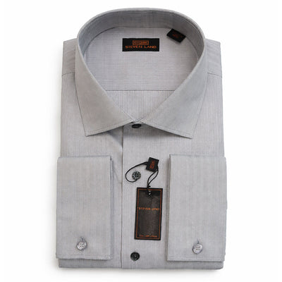 LND NECKWEAR INC. S C GREY 4/5 / 15 Steven Land Dress Shirt