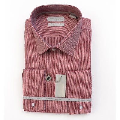 LND NECKWEAR INC. S C RED 4/5 / 15 Steven Land Dress Shirt