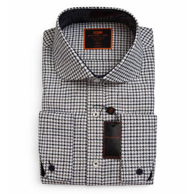 LND NECKWEAR INC. S C BLK-SLV 4/5 / 15 Steven Land Dress Shirt