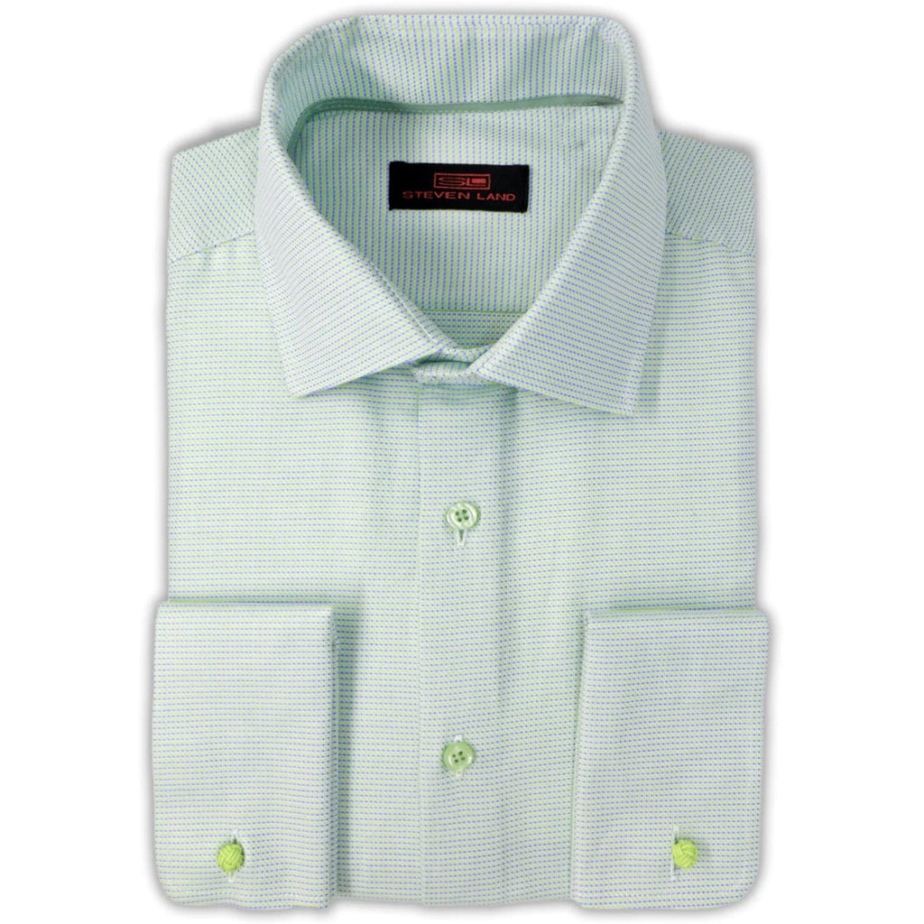LND NECKWEAR INC. S C Steven Land Dress Shirt | Brompton | Dress shirt | Point Collar | Rounded French Cuff/Ds2322