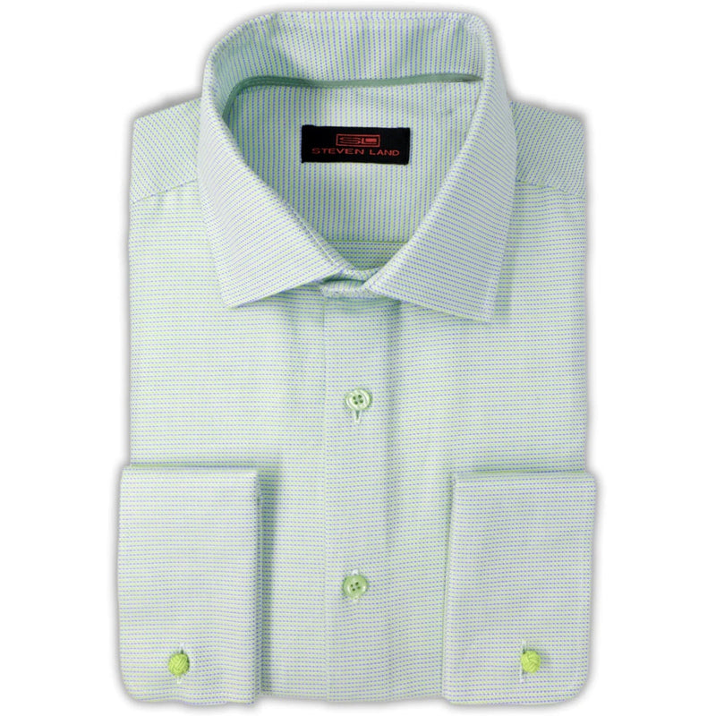 LND NECKWEAR INC. S C Steven Land Dress Shirt | Brompton | Dress shirt | Point Collar | Rounded French Cuff/Ds2322