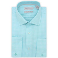 LND NECKWEAR INC. S C AQUA 4/5 / 15.5 Steven Land Elite | Non Iron Weave Check Dress Shirt/Dsw2108