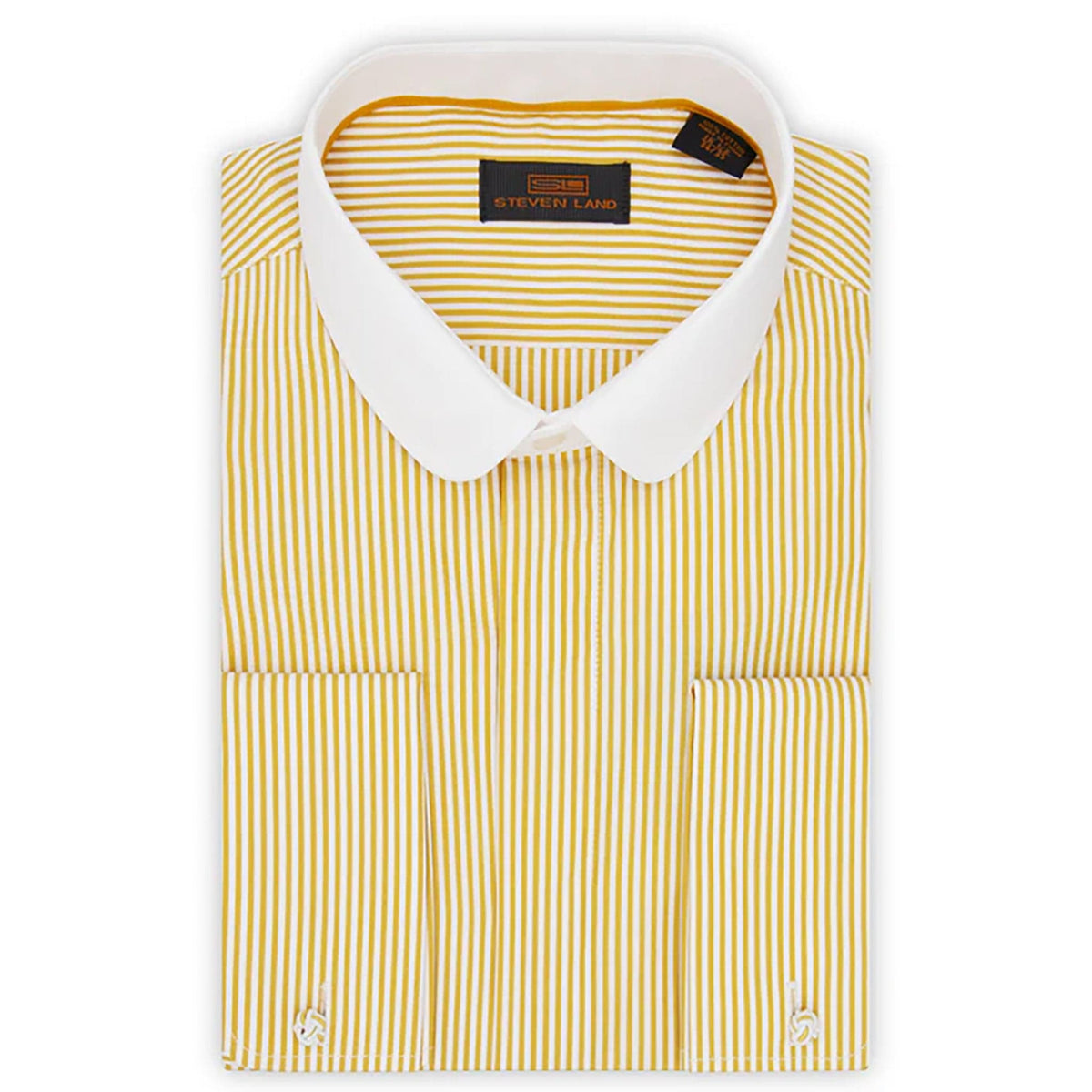 LND NECKWEAR INC. S C GOLD 4/5 / 15.5 Steven Land |Shelby| Dress shirt/Ds278