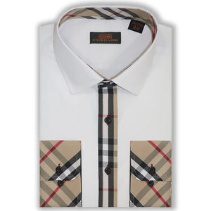 LND NECKWEAR INC. S C KHAK 4/5 / 15.5 Steven Land | Tartan Ⅱ/Ds261