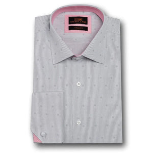 LND NECKWEAR INC. S C SILV 4/5 / 15.5 Ta1717 Steven Land | Angled Cuff Dress Shirt