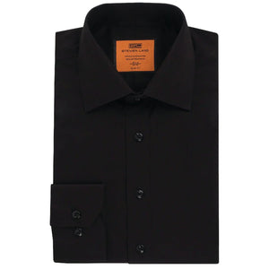 LND NECKWEAR INC. S C BLACK / 15.5 Travel Dress Shirt | Barrel Cuff -Tc100