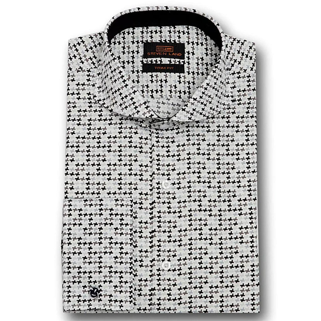 LND NECKWEAR INC. S C BK/WT2/3 / 14.5 Ts1710 Personality Dress Shirt