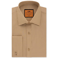 LND NECKWEAR INC. S CF KHAKI / 15.5 Steven Land Dress Shirt| Classic Fit | French Cuff | 100% Cotton/Ds115f 4/5