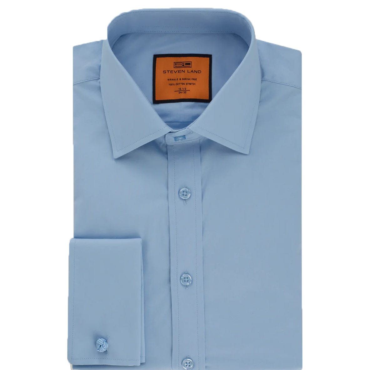 LND NECKWEAR INC. S CF BLUE / 16.5 Steven Land Dress Shirt| Classic Fit | French Cuff | 100% Cotton/Ds115f 6/7