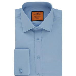 LND NECKWEAR INC. S CF BLUE / 16.5 Steven Land Dress Shirt| Classic Fit | French Cuff | 100% Cotton/Ds115f 6/7