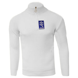 MADE IN TURKEY K S White / M BEKTASH HALF ZIP SWEATER