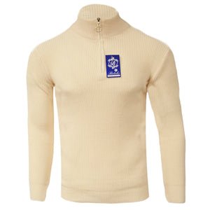 MADE IN TURKEY K S Beige / M BEKTASH HALF ZIP SWEATER