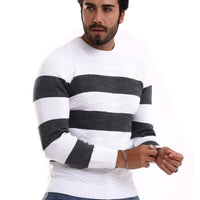 MADE IN TURKEY K S FASHION SWEATER-1009 WHT-GRY