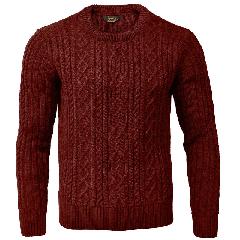 MADE IN TURKEY K S BURGUNDY / Large FAWORI CREWNECK SWEATER