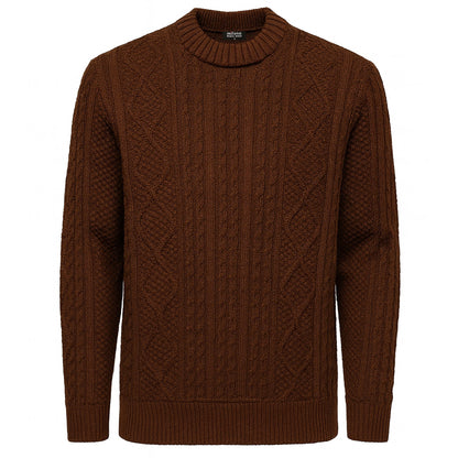 MADE IN TURKEY K S BROWN / M MILANO EXCLUSIVE SWEATER-M35007