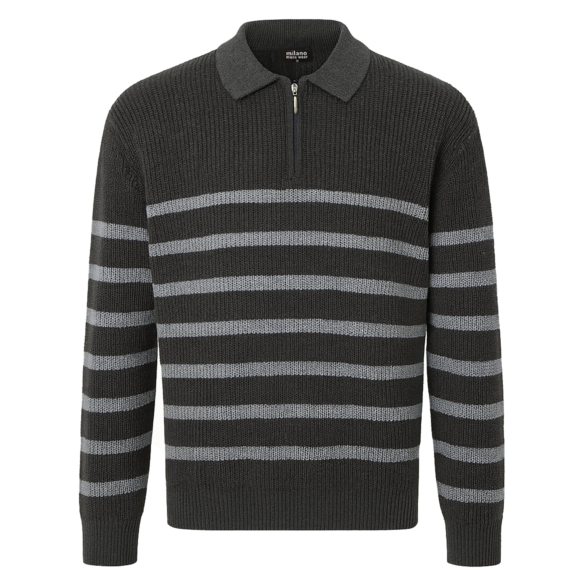 MADE IN TURKEY K S CHARCOAL-GRY / M MILANO EXCLUSIVE SWEATER-M35014